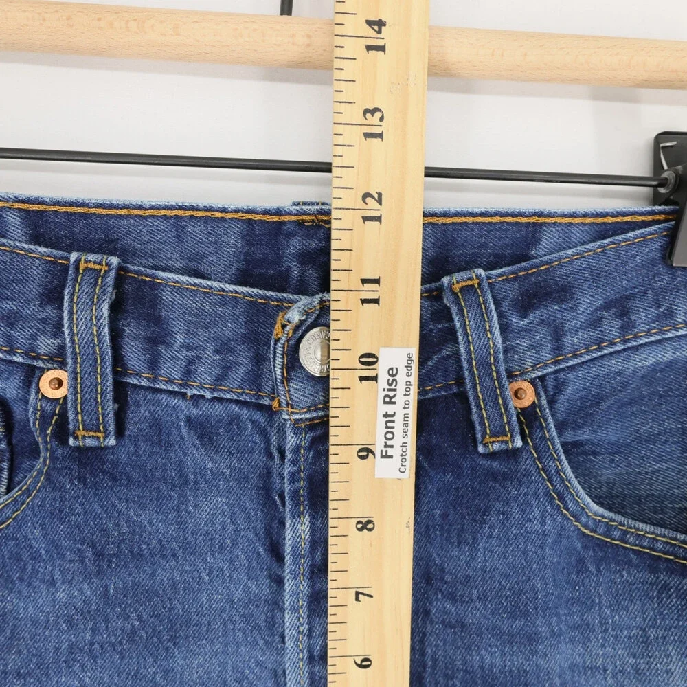 Levis 501 Jeans Mens 33x32 Blue Original Fit Straight Leg Button Fly Stretch
